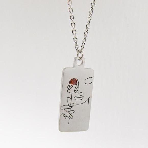 Silver Cameo Necklace